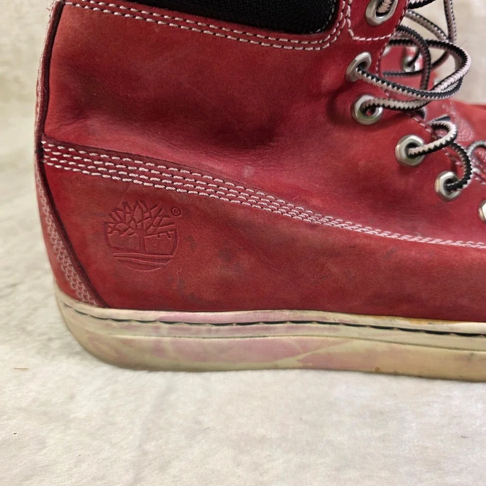 Timberland earthkeepers 2.0 Cupsole Chukka Red Nubuck Sneakers Mens 9.5 Worn